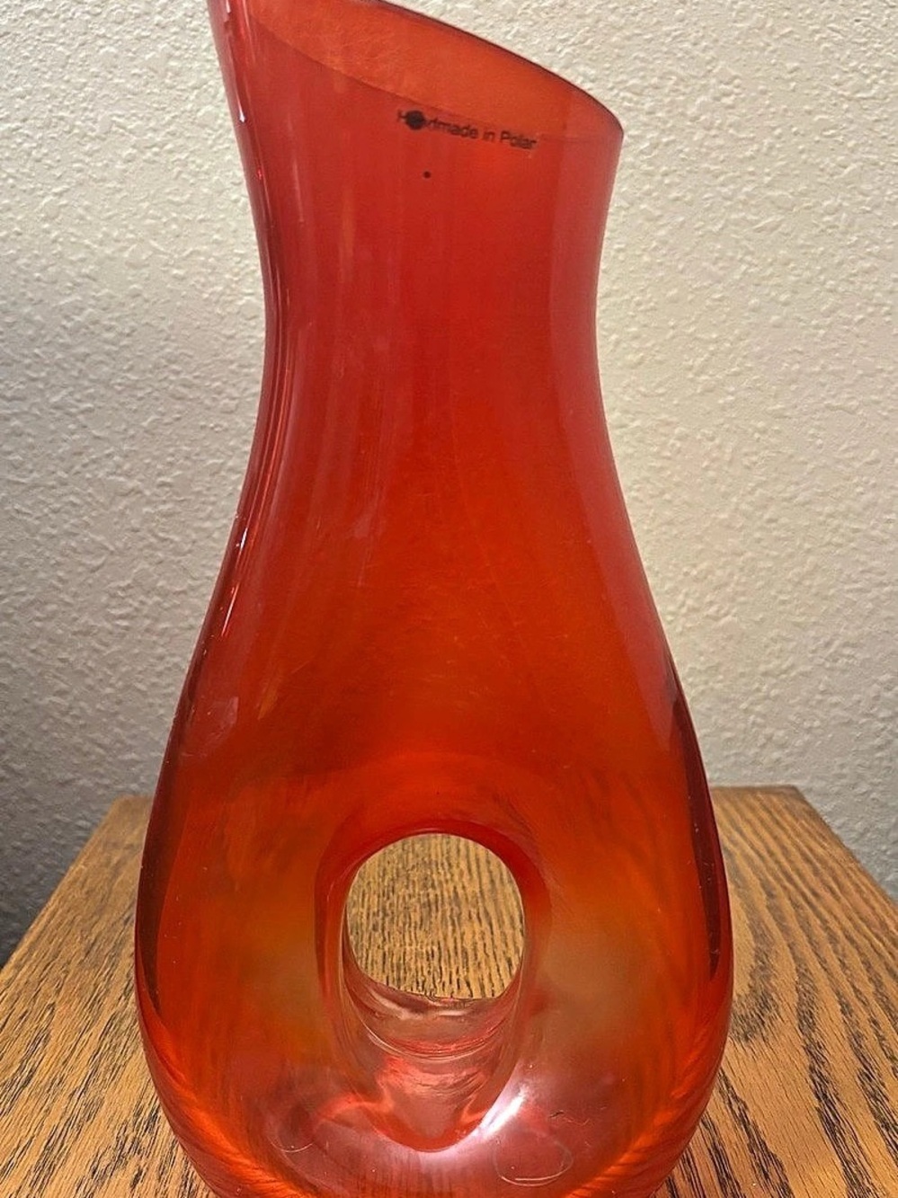 Red Glass Vase - Picture 2 of 5